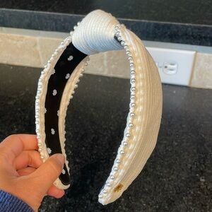 lele sadoughi ivory beaded headband